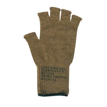 wool gloves, fingerless gloves, wool fingerless gloves, gloves, military gloves, army gloves, GI gloves, finger less gloves, us made gloves, rothco gloves, gsa gloves, glove liners, shooting gloves, winter gloves, cold weather gloves, 