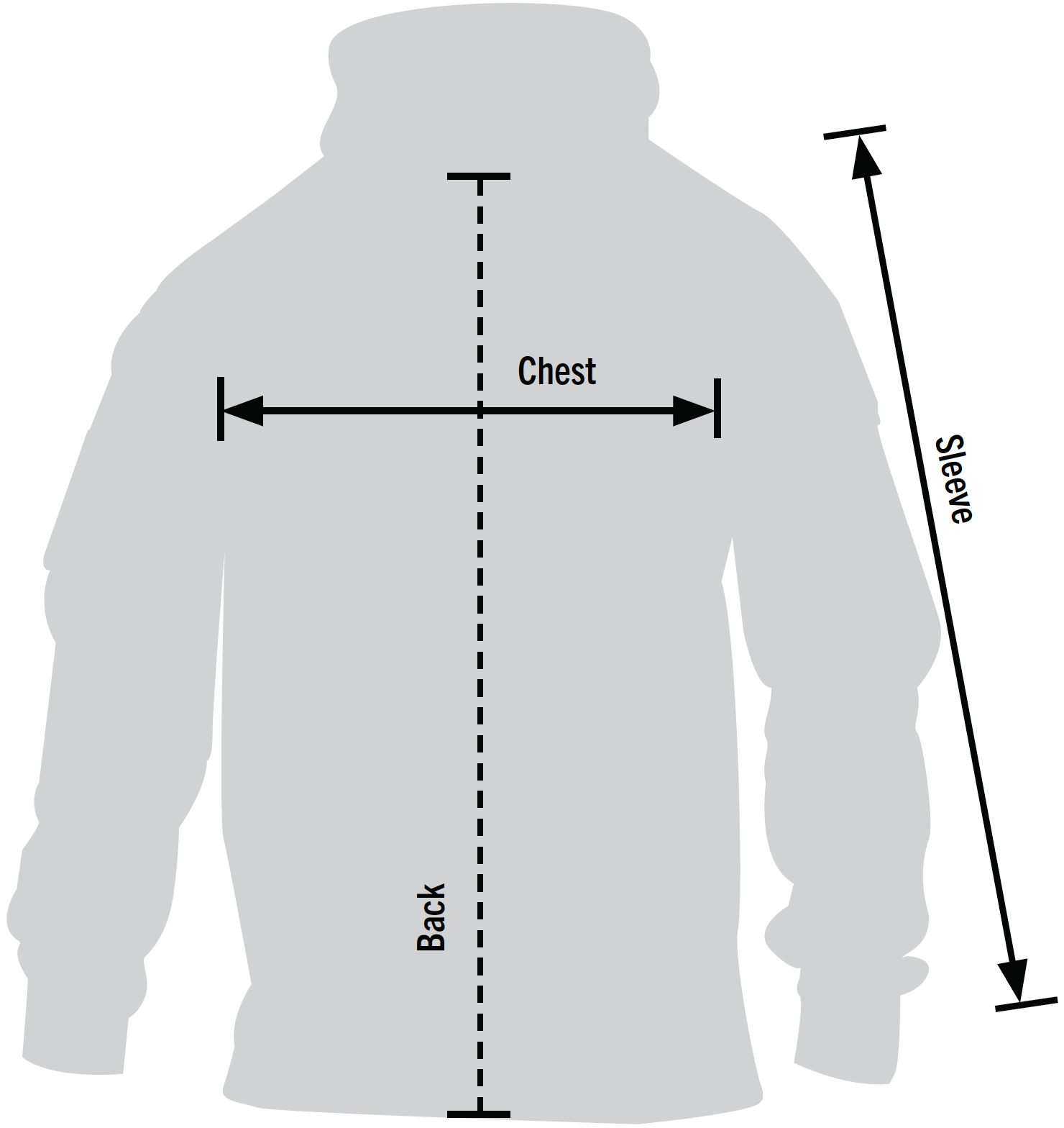 Rothco Concealed Carry Hoodie Sizechart