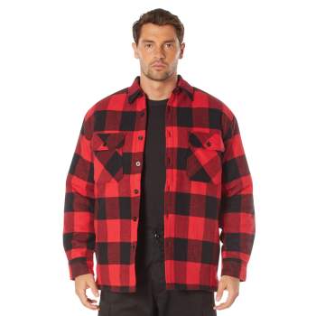 Red and black buffalo plaid jacket store