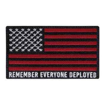 Rothco R.E.D. (Remember Everyone Deployed) Flag Patch With Hook Back, R.E.D. Flag Patch, R.E.D. Patch, remember everyone deployed patch, remember everyone deployed morale patch, remember everyone deployed gear, red remember everyone deployed, remember everyone deployed clothing, morale patch, military patch, veteran patch, tactical patch, milsim patch, paintball patch, airsoft patch