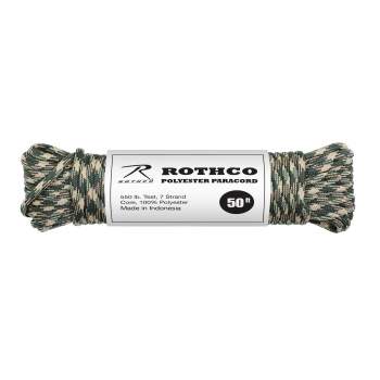 Rothco 550lb Type III Camo Polyester Paracord, paracord, para cord, paracords, 550 para cord, para cord 550, para 550 cord, parachord, parachute cords, parachute rope, polyester, polyester paracord, royal blue, royal blue paracord, royal blue polyester paracord, 50 ft, 50 ft paracord, blue paracord, blue, blue polyester paracord, 7 strand, parachute cord, utility cord, Type III paracord, camouflage paracord, camo paracord, 550 paracord