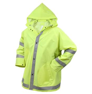 reflective rain jacket, reflective rain gear, hi vis rain gear, high visibility rain gear, high visibility jacket, high visibility, hi vis clothing, high visibility rain jacket, rain suit, safety rain gear                                        