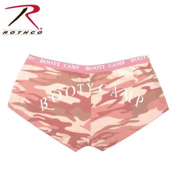 Rothco Baby Pink Camo Booty Camp Booty Shorts, booty camp, booty shorts, pink camo, underwear, loungewear