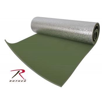 Rothco Thermal Reflective Od Sleeping Pad W/ Ties, thermal, reflective, olive drab, od, sleeping pad, sleeping mat