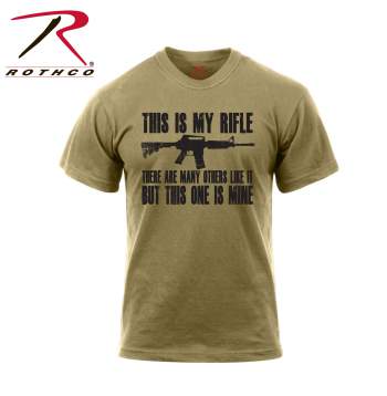 This is my rifle t-shirt, USMC t-shirt, coyote brown t-shirt, graphic t-shirt, printed t-shirt, military t-shirt, rifle t-shirt, gun t-shirt, tee shirt, tee shirts, t-shirts, rifleman slogan, riflemans creed, 