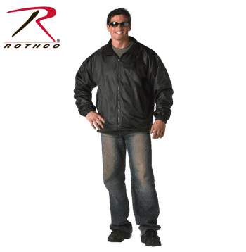 Rothco,Reversible Jacket,water proof,water proof jacket,rain wear,rain gear,rain coat,rain jacket,outerwear,rip stop,mylon,nylon jacket,polar fleece,black, jacket