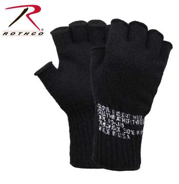 wool gloves, fingerless gloves, wool fingerless gloves, gloves, military gloves, army gloves, GI gloves, finger less gloves, us made gloves, rothco gloves, gsa gloves, glove liners, shooting gloves, winter gloves, cold weather gloves, 