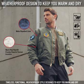 Bomber with patches top