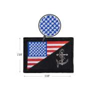 Rothco US Flag / USN Anchor Patch With Hook Back, Rothco US flag and USN anchor patch with hook back, Split US flag and USN Anchor Patch, US flag patch, United States flag patch, united states navy patch, USN patch, US Navy Anchor Patch, US navy patch, US Navy Anchor US Flag patch, Navy Anchor and flag patch, morale patch, U.S. navy anchor patch, u.s. navy anchor flag patch, hook backing, hook backing patch, hook backing navy patch, hook backing US flag and navy patch