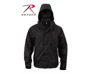 Black Packable Rain Suit Rip-Stop Rothco 30701
