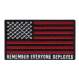 Rothco R.E.D. (Remember Everyone Deployed) Flag Patch With Hook Back, R.E.D. Flag Patch, R.E.D. Patch, remember everyone deployed patch, remember everyone deployed morale patch, remember everyone deployed gear, red remember everyone deployed, remember everyone deployed clothing, morale patch, military patch, veteran patch, tactical patch, milsim patch, paintball patch, airsoft patch